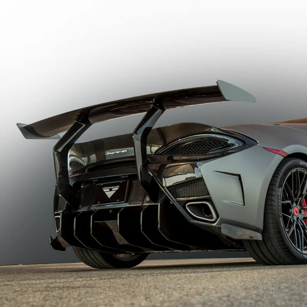 VORSTEINER MVR1140 Rear Bumper with Rear Diffuser 570-VX (Gloss Carbon) for MCLAREN 570S 2015-2021 Photo-1