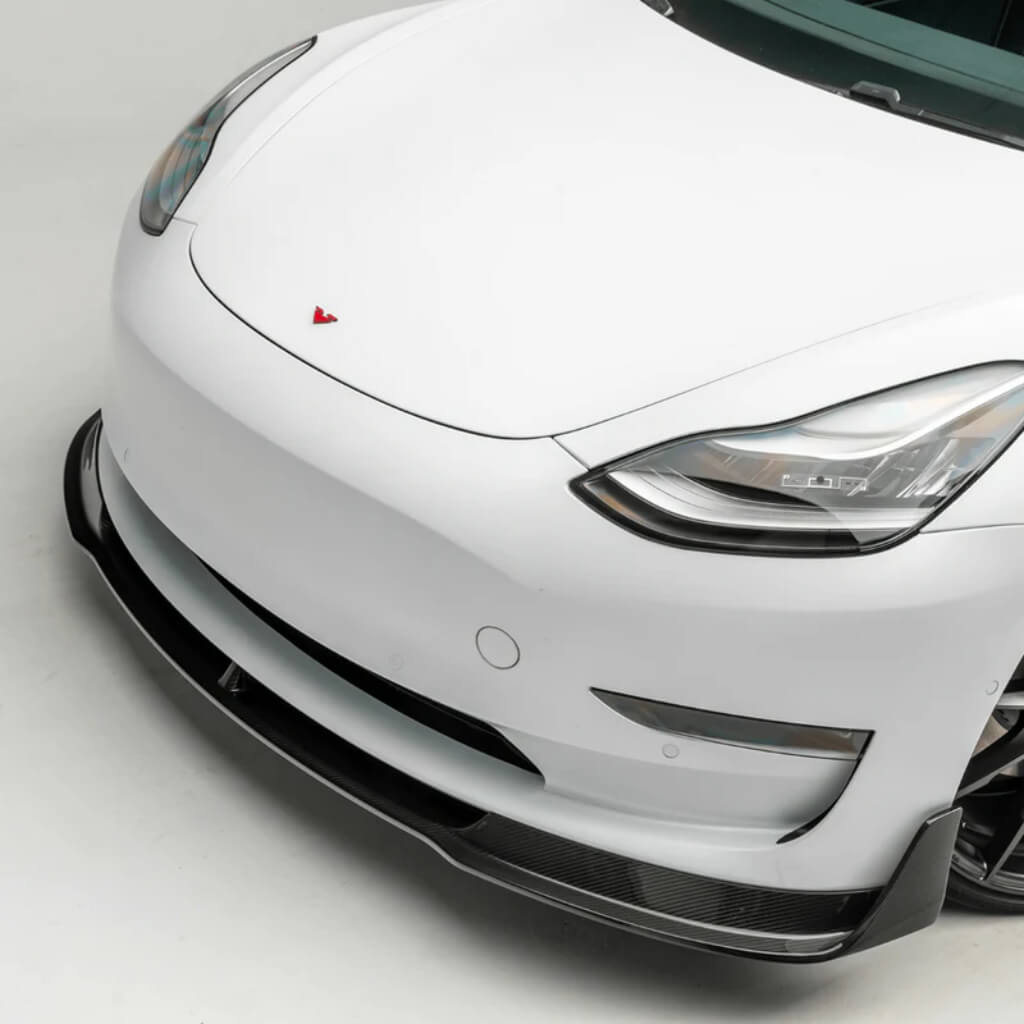 VORSTEINER TEV1010 Front Spoiler VOLTA (Gloss Carbon) for TESLA Model 3 2017- Photo-1