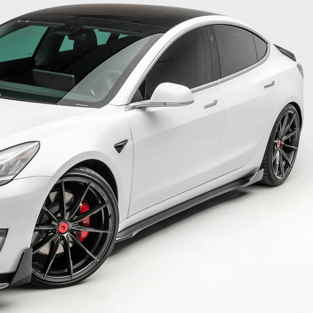 VORSTEINER TEV1030 Side Skirt VOLTA (Gloss Carbon) for TESLA Model 3 2017- Photo-1