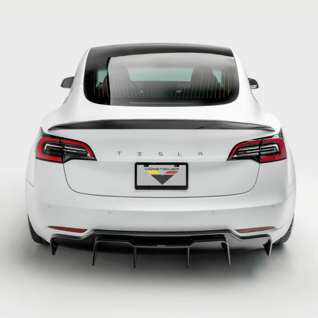 VORSTEINER TEV1050 Rear Diffuser TRACK EDITION VOLTA (Gloss Carbon) for TESLA Model 3 2017- Photo-3