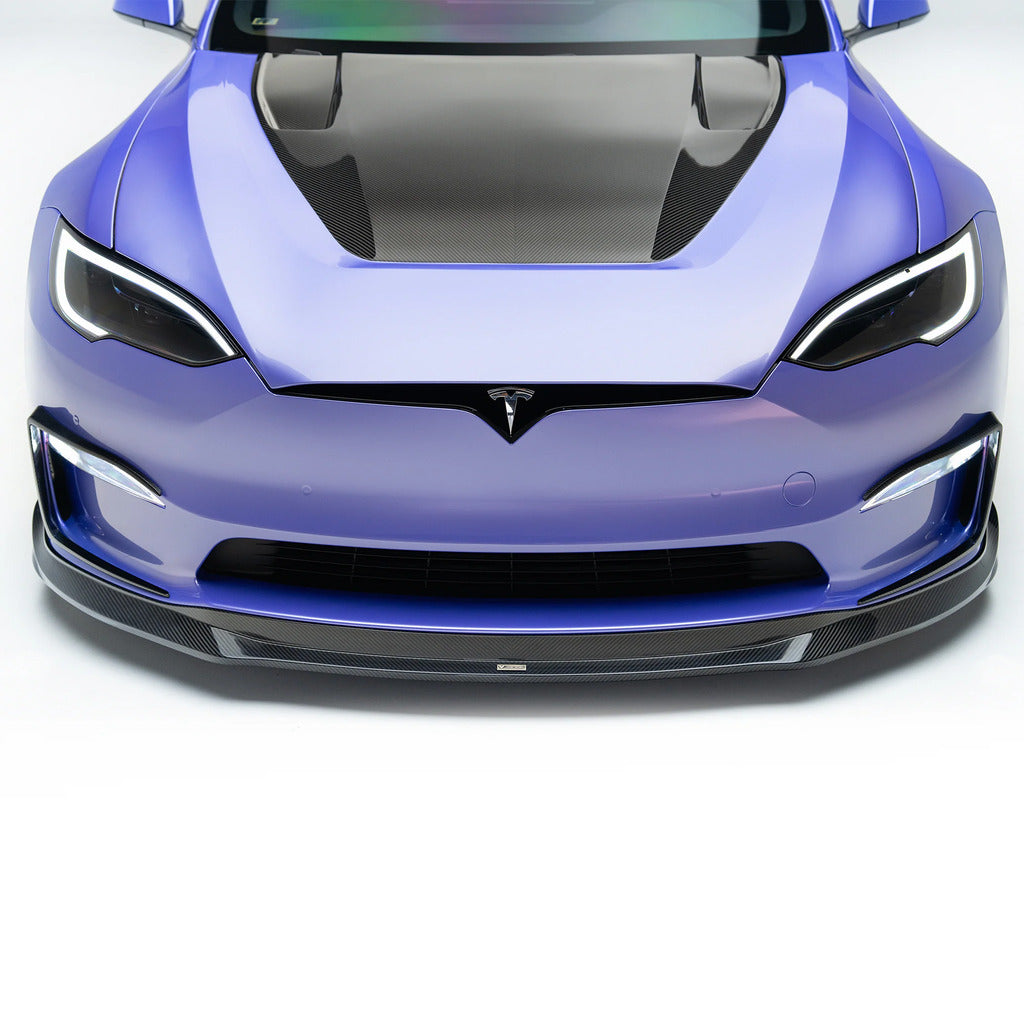 VORSTEINER TEV3021 Front Spoiler VRS (Satin Carbon) for TESLA Model S Plaid 2021- Photo-2