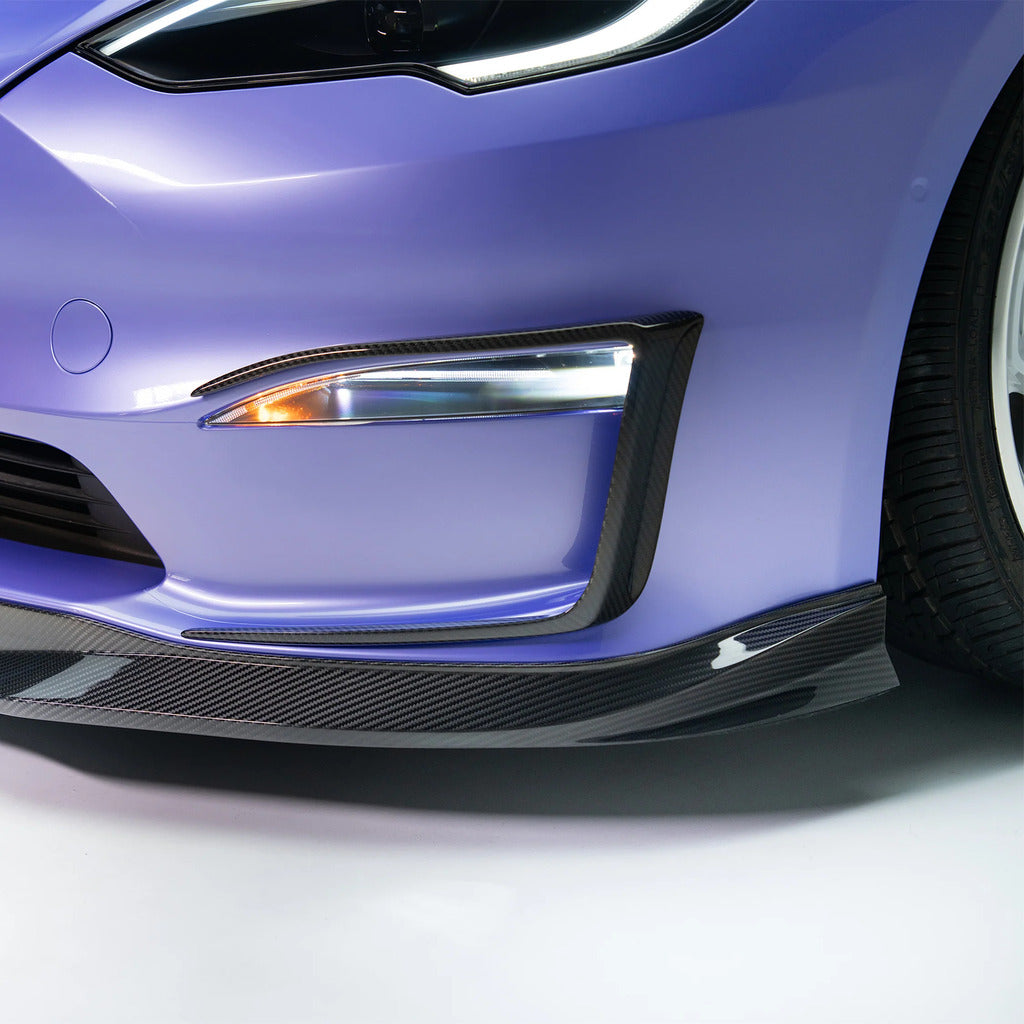 VORSTEINER TEV3021 Front Spoiler VRS (Satin Carbon) for TESLA Model S Plaid 2021- Photo-3