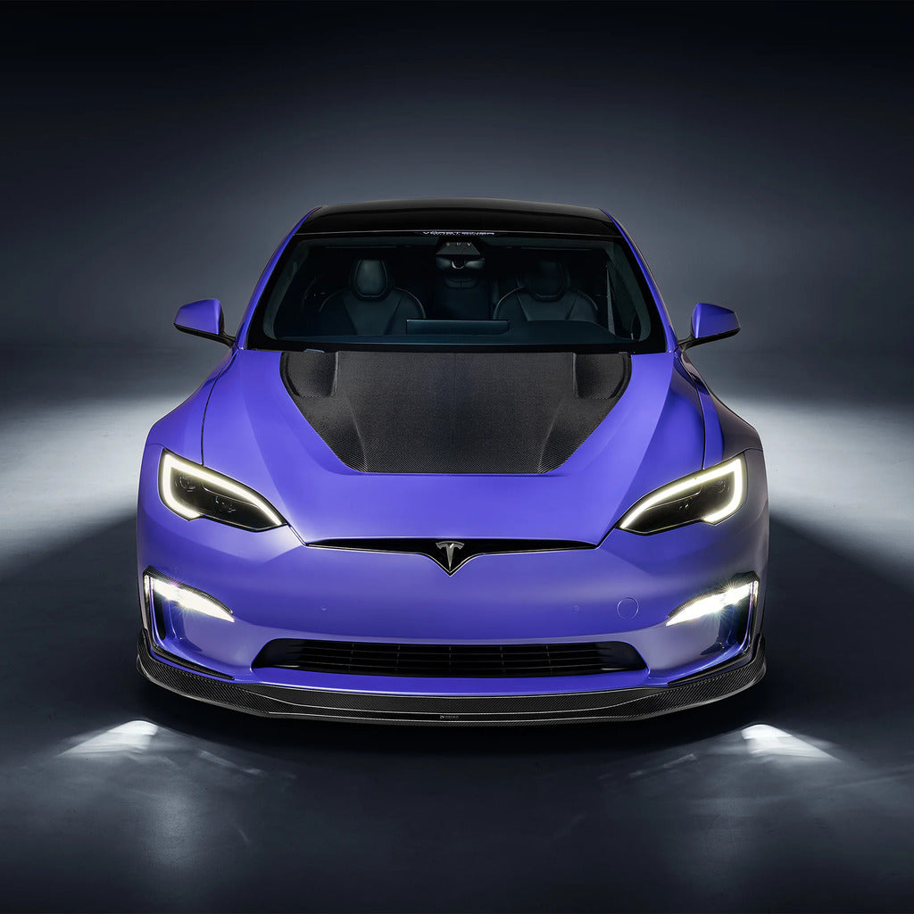 VORSTEINER TEV3021 Front Spoiler VRS (Satin Carbon) for TESLA Model S Plaid 2021- Photo-7