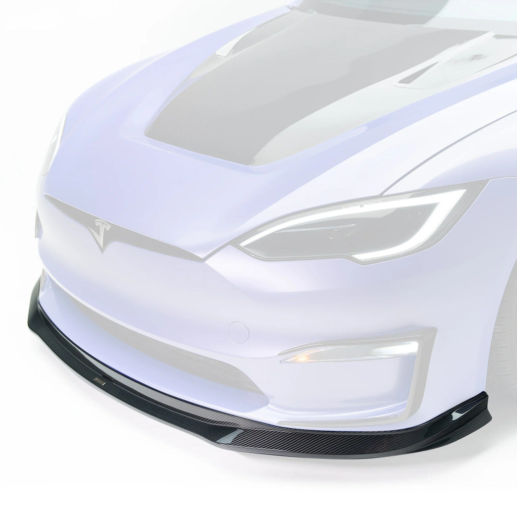 VORSTEINER TEV3021 Front Spoiler VRS (Satin Carbon) for TESLA Model S Plaid 2021- Photo-0