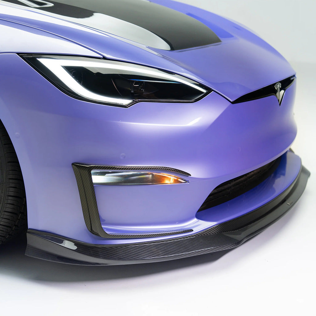 VORSTEINER TEV3026 Bumper Flares VRS (Satin Carbon) for TESLA Model S Plaid 2021- Photo-5