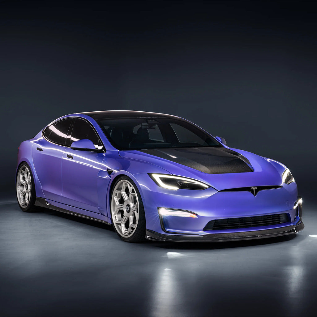 VORSTEINER TEV3025 Bumper Flares VRS (Gloss Carbon) for TESLA Model S Plaid 2021- Photo-7