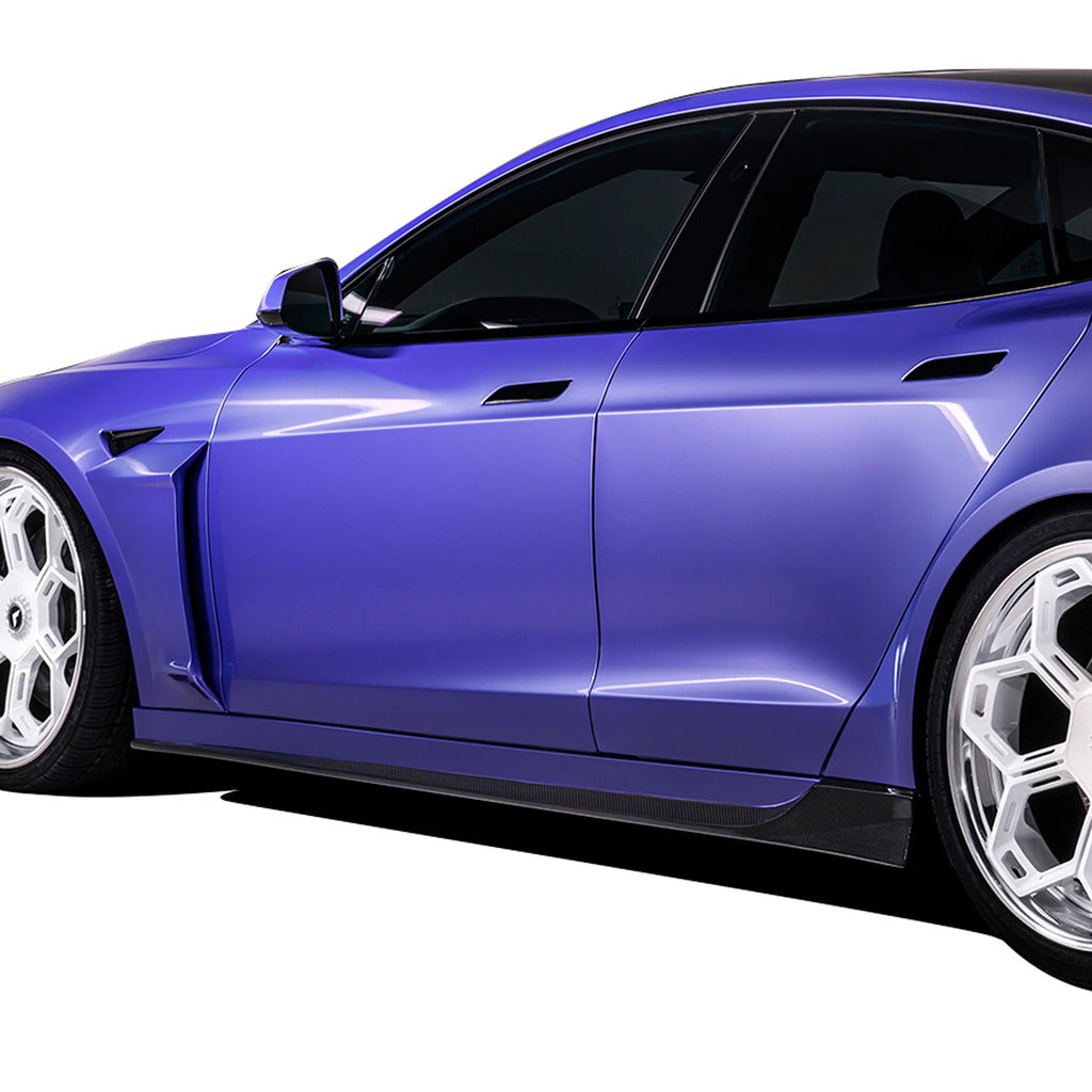 VORSTEINER TEV3030 Side Skirts VRS (Gloss Carbon) for TESLA Model S Plaid 2021- Photo-1