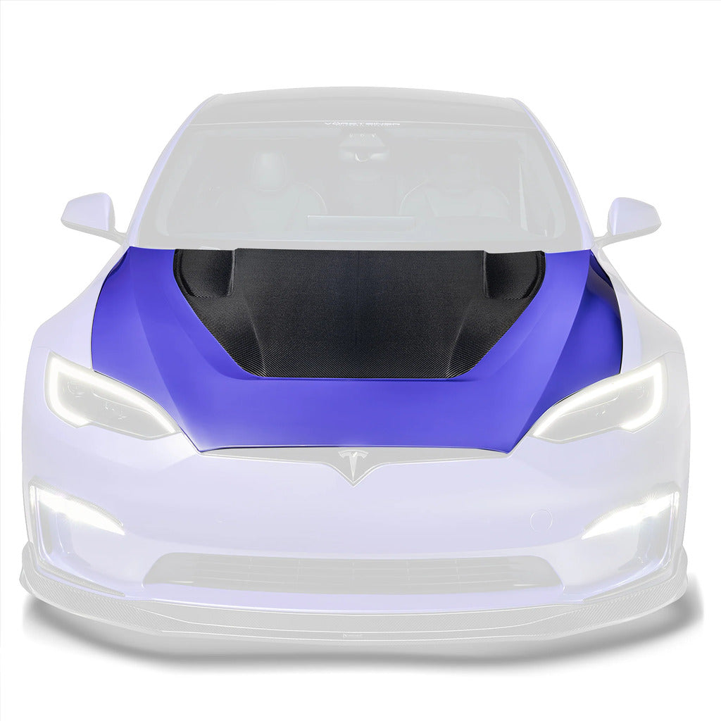 VORSTEINER TEV3081 Hood VRS (Satin Carbon) for TESLA Model S Plaid 2021- Photo-0