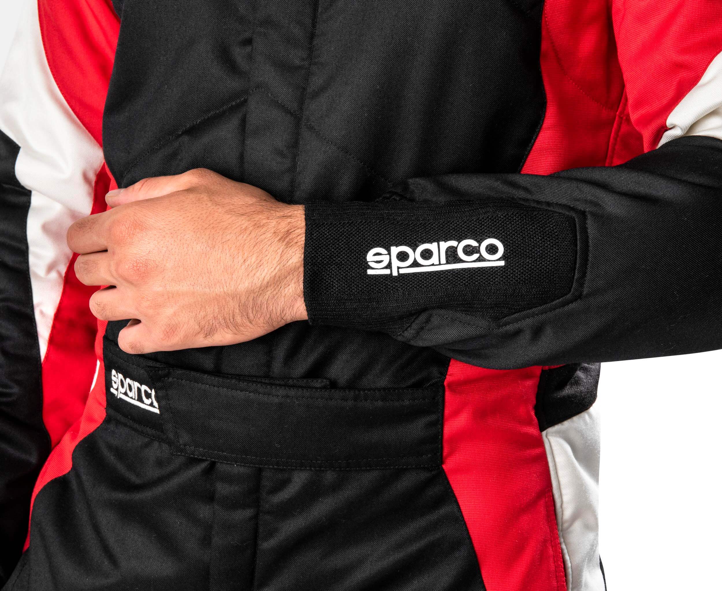 SPARCO 00114462NRRB COMPETITION Racing suit 2022, FIA 8856-2018, black/red, size 62 Photo-5 