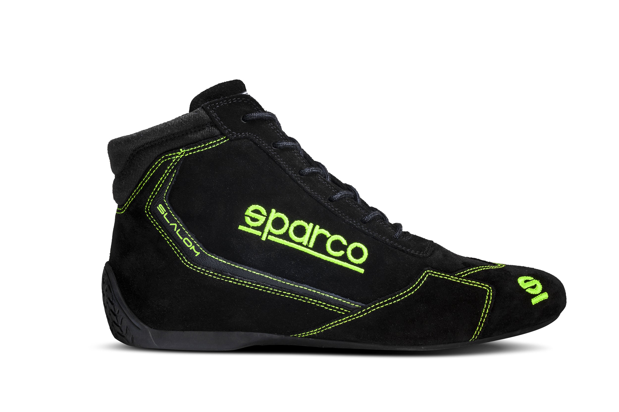 SPARCO 00129548NRVF Racing shoes SLALOM 2022, FIA 8856-2018, black/green, size 48 Photo-2 