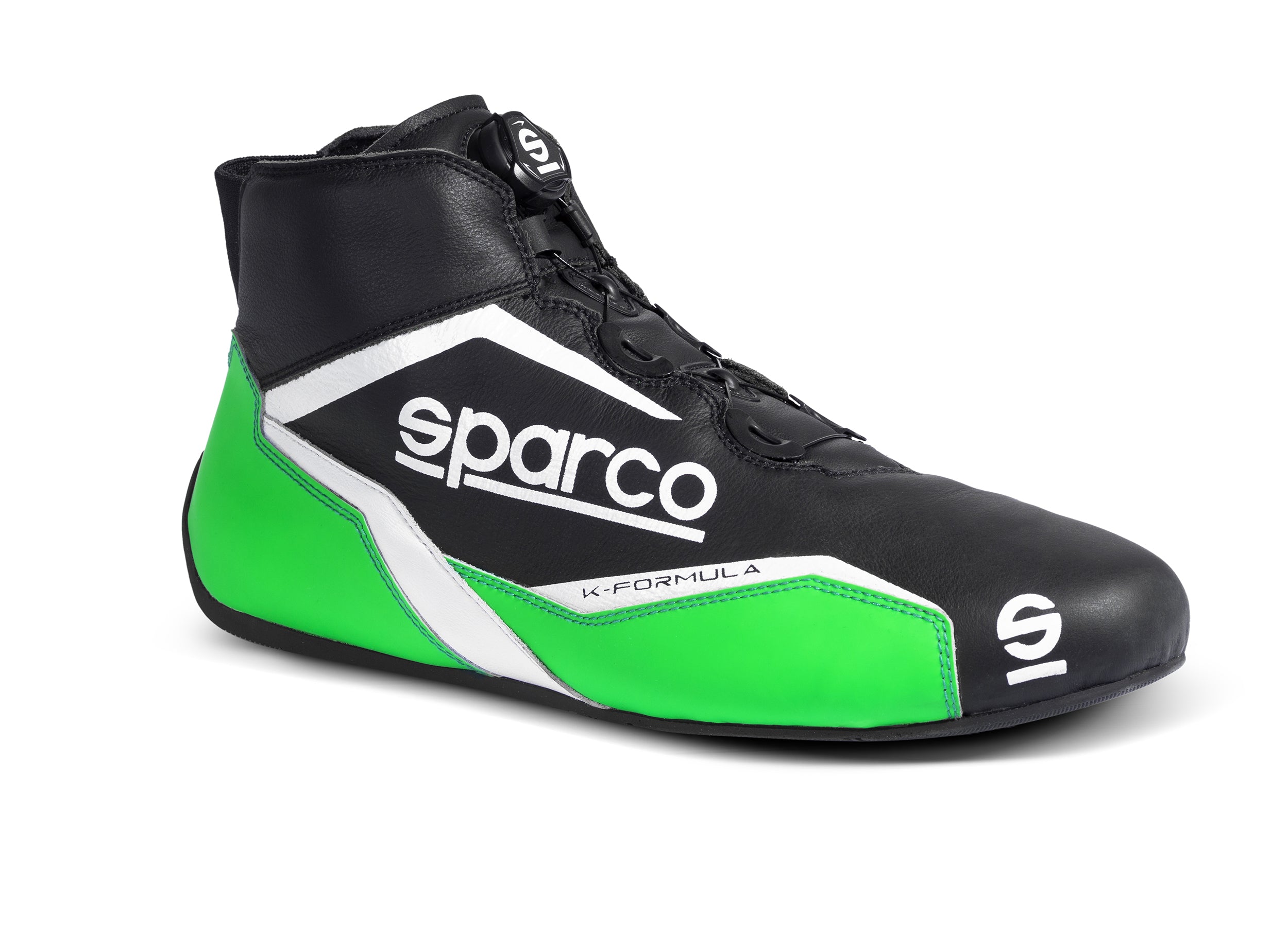 SPARCO 00129844NRVF K-FORMULA Karting shoes, CIK, black/green, size 44 Photo-0 