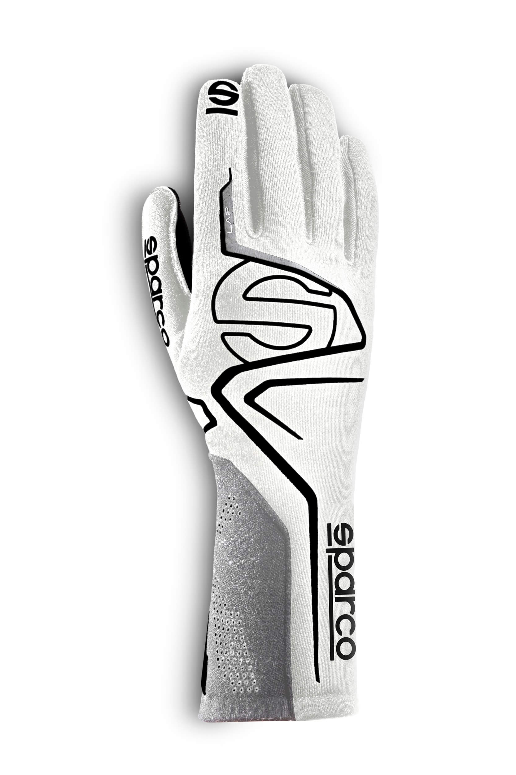 SPARCO 00131612BINR LAP Racing gloves, FIA 8856-2018, white/black, size 12 Photo-0 
