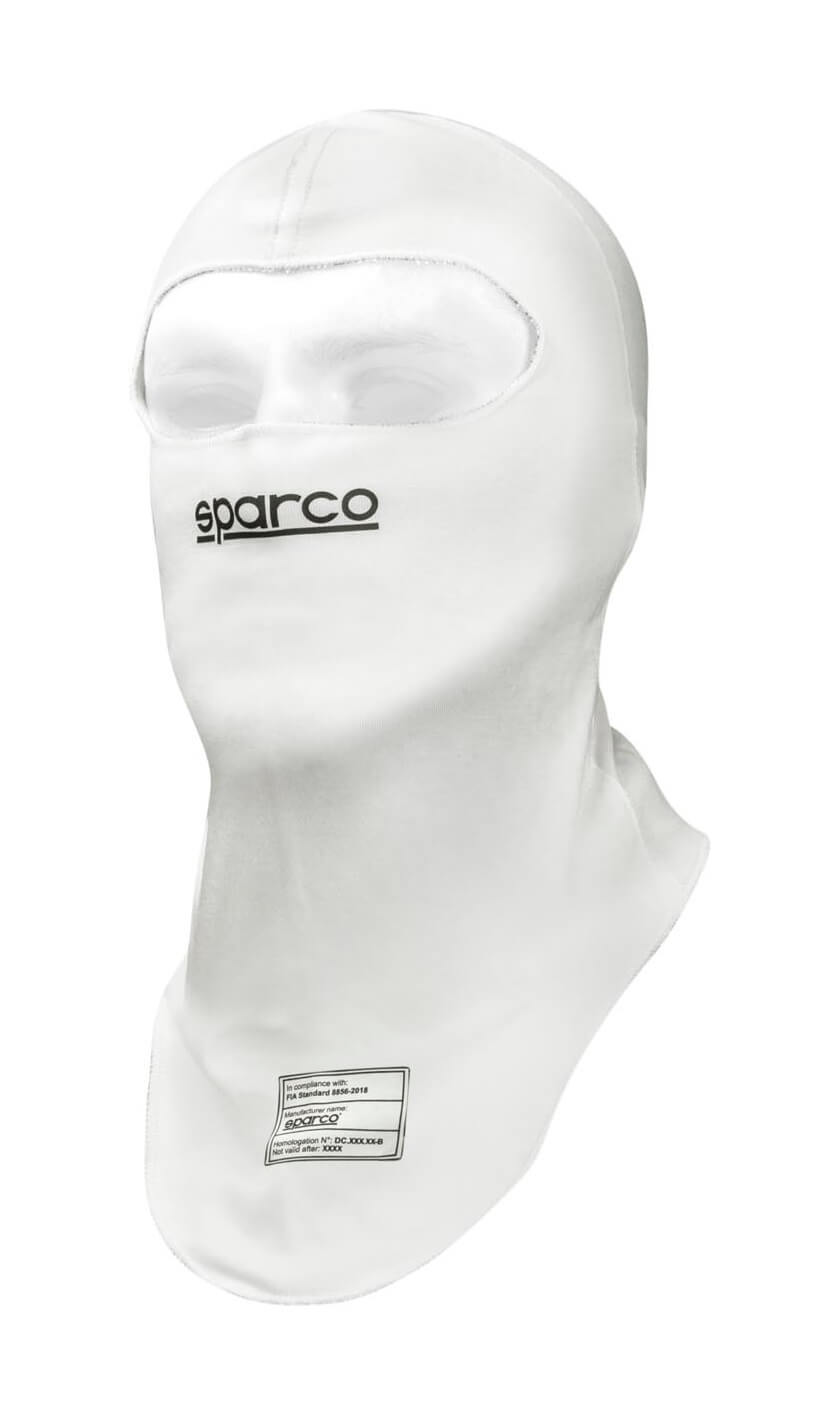 SPARCO 001487BI Racing balaclava RW-4, FIA 8856-2018, white, one size Photo-0 