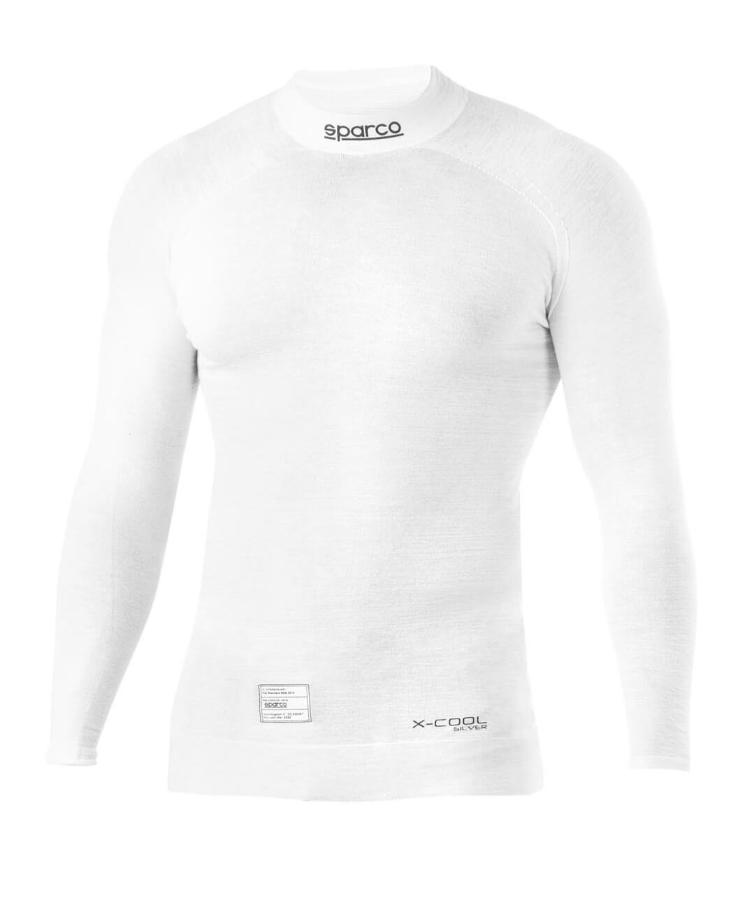 SPARCO 001784MBO2SM Racing Top underwear RW-10, FIA 8856-2018, white, size S/M Photo-0 