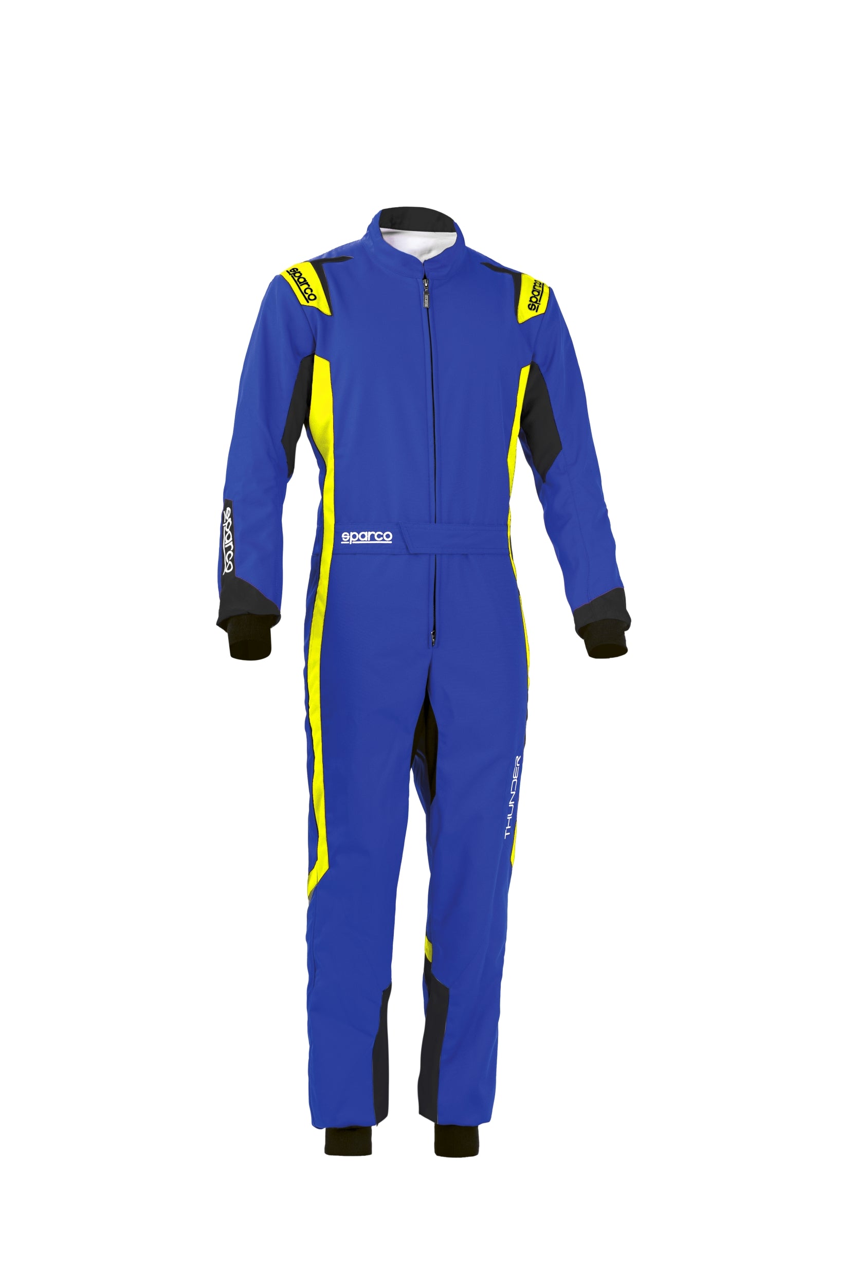 SPARCO 002342BSGF3L THUNDER Kart suit, CIK, blue/yellow fluo, size L Photo-0 