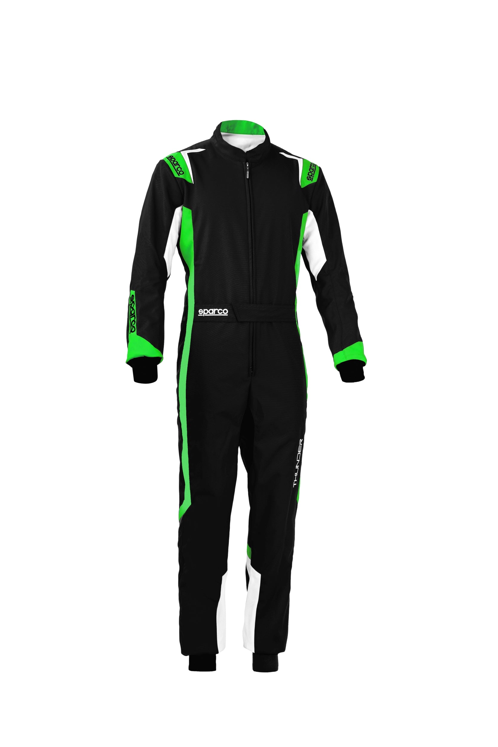 SPARCO 002342NRVF0XS THUNDER Kart suit, CIK, black/green, size XS Photo-2 