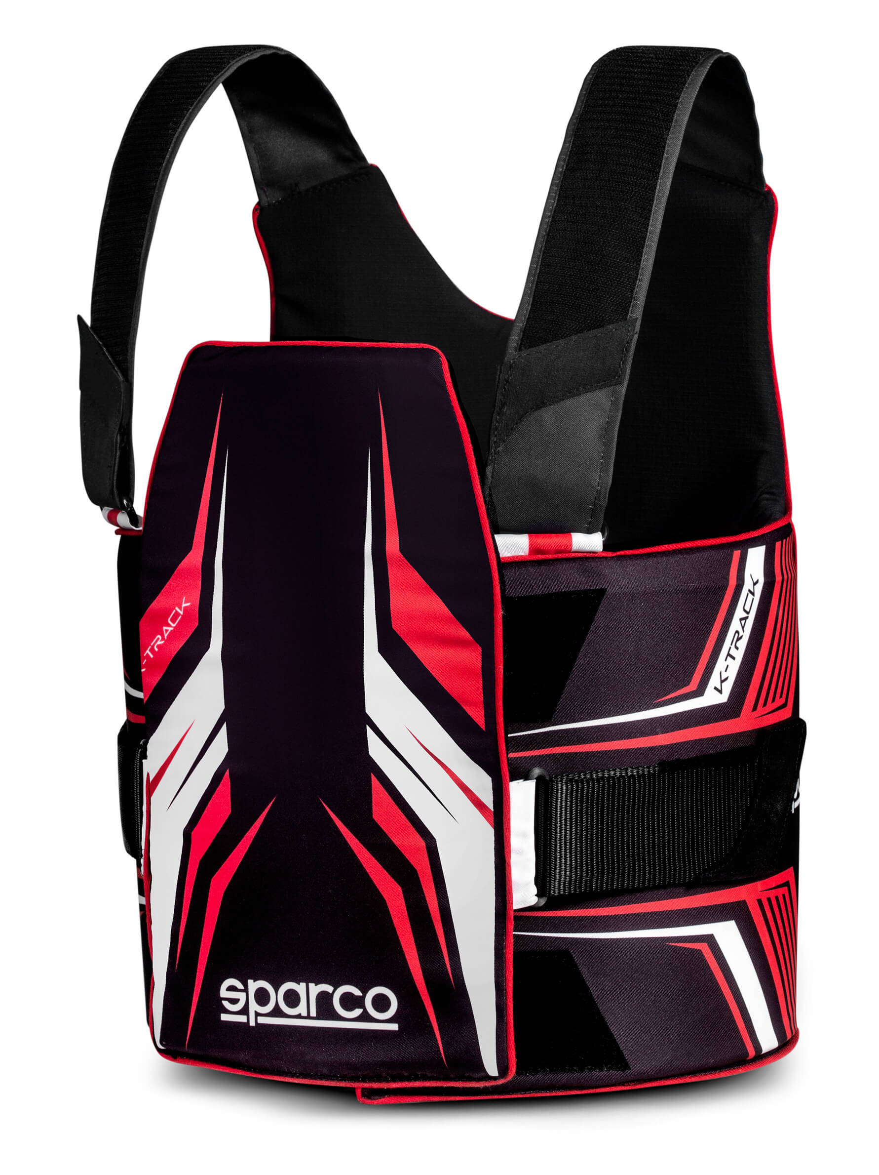 SPARCO 002406KNRRS1XS K-TRACK Karting Rib Protector, FIA 8870-2018, black/red, size XS Photo-0 