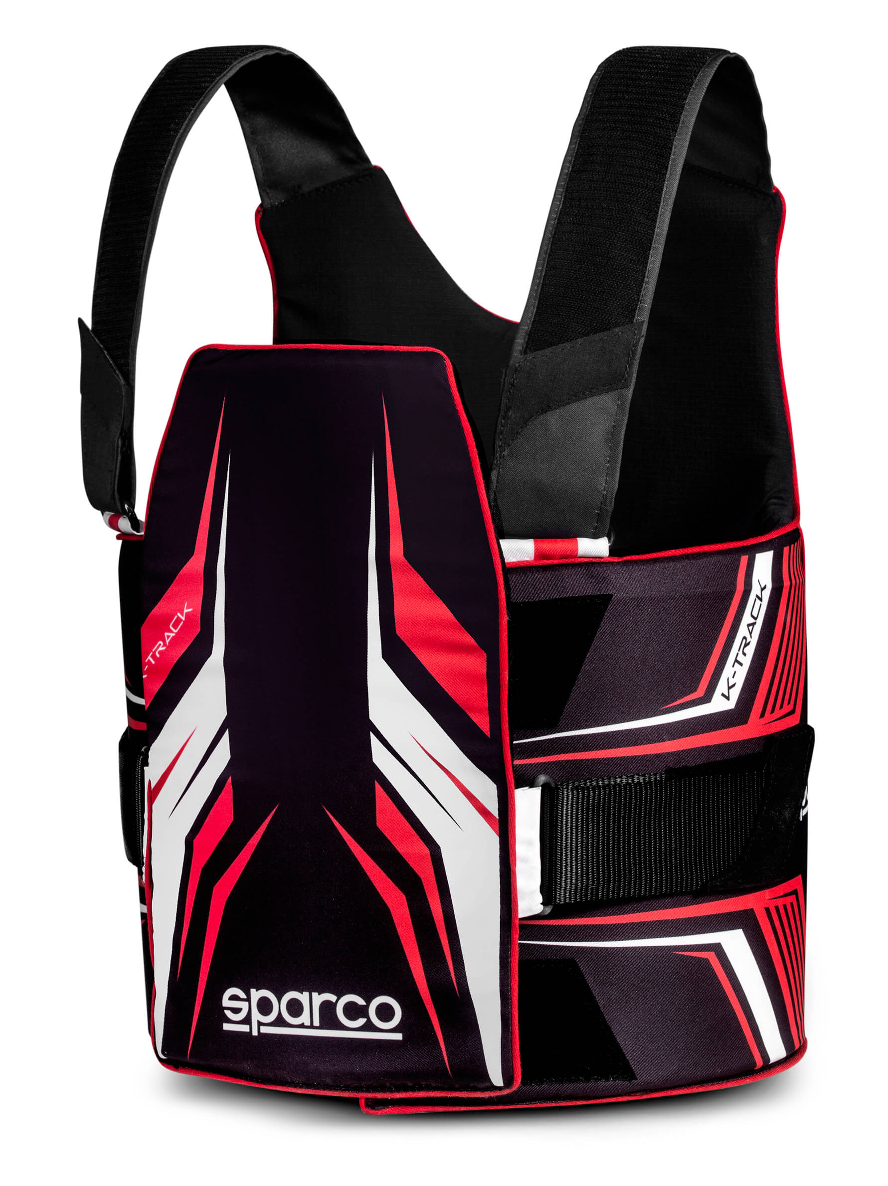 SPARCO 002406KNRRS0XXS K-TRACK Karting Rib Protector, FIA 8870-2018, black/red, size XXS Photo-0 