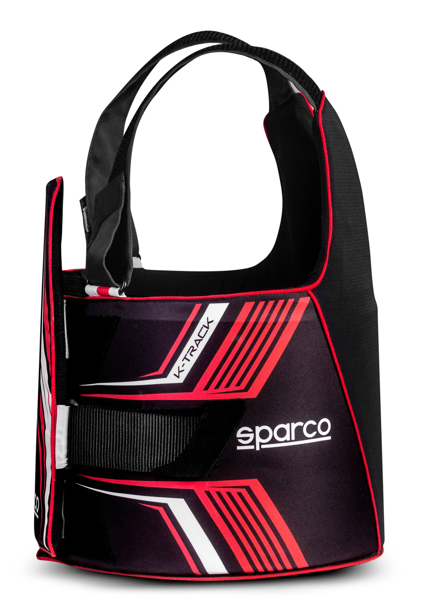 SPARCO 002406KNRRS1415 K-TRACK Karting Rib Protector, FIA 8870-2018, child, black/red, size 140-150 Photo-1 