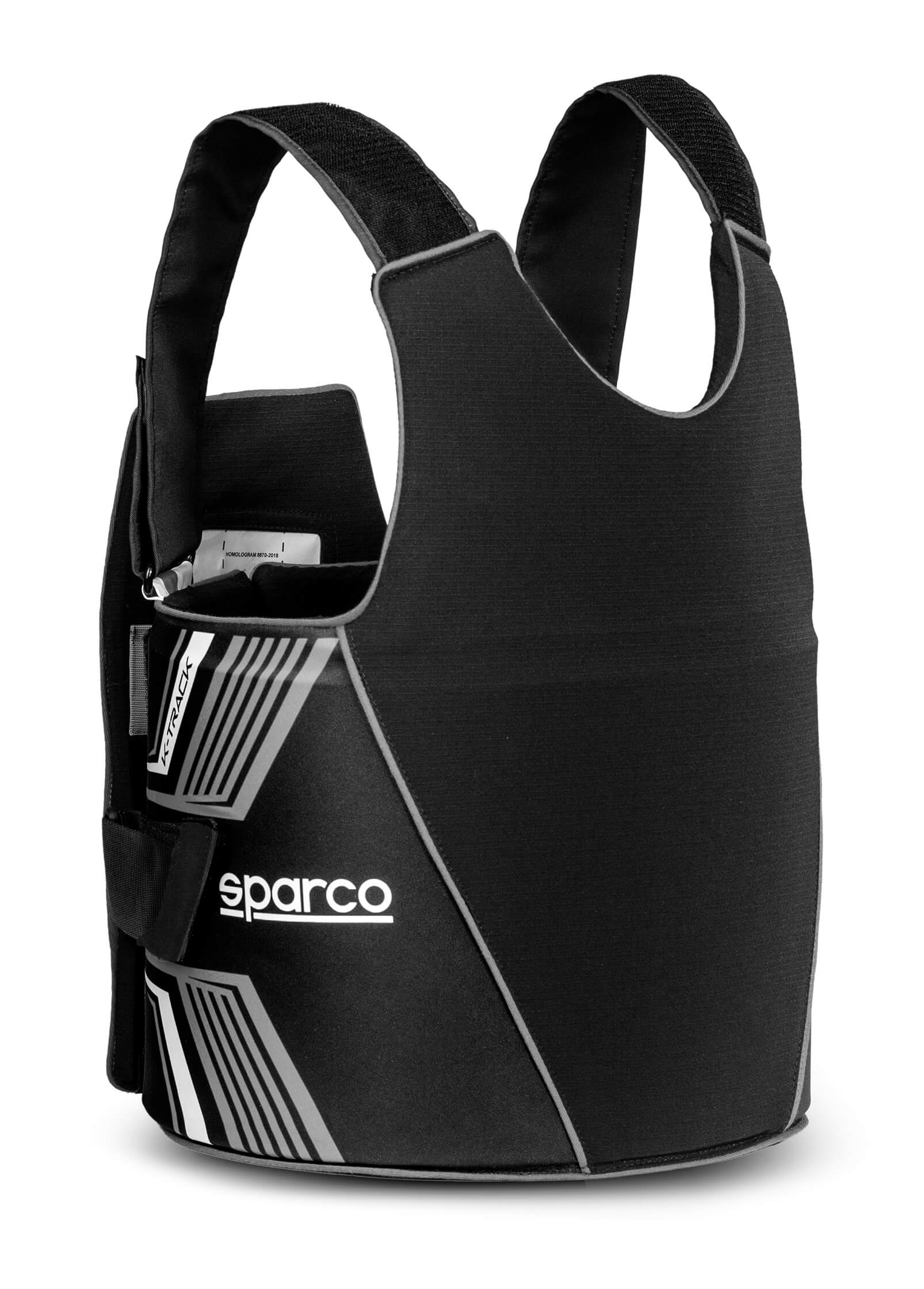 SPARCO 002406KNRBI1213 K-TRACK Karting Rib Protector, FIA 8870-2018, child, black/white, size 120-130 Photo-1 