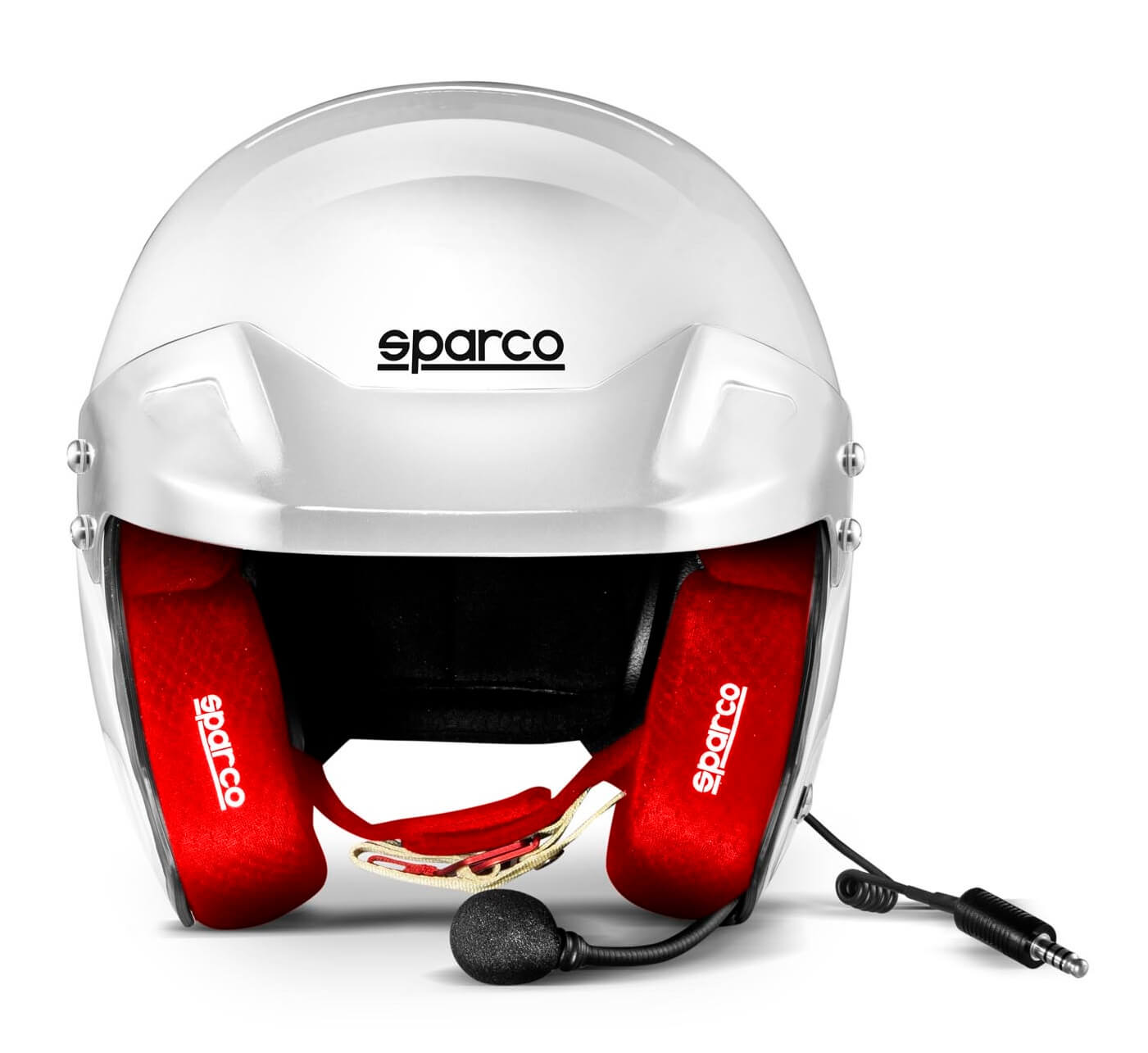 SPARCO 003369BIRS6XXL RJ-i Racing helmet open-face, FIA/SNELL SA2020, white/red, size XXL (62) Photo-1 