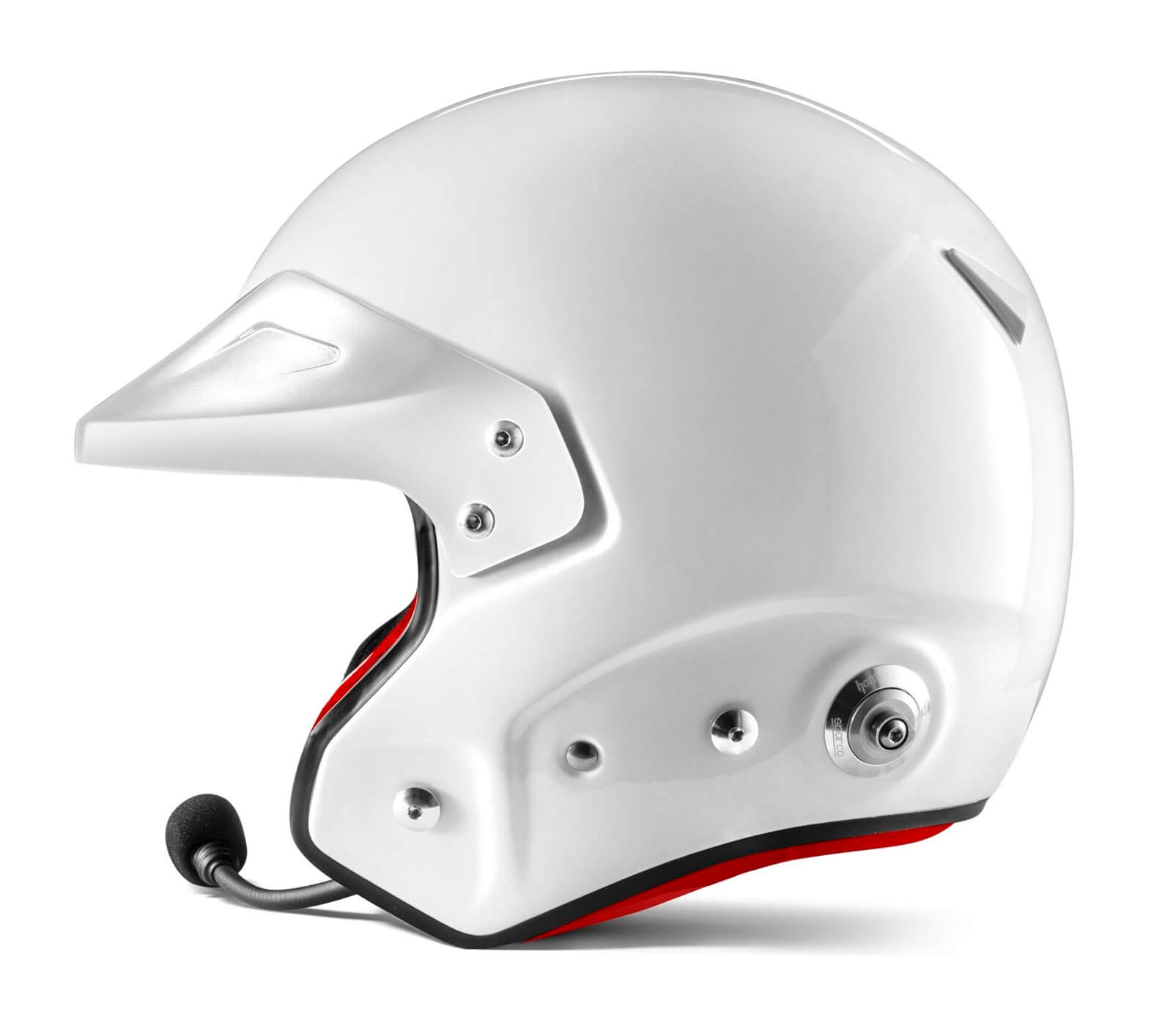 SPARCO 003369BIRS6XXL RJ-i Racing helmet open-face, FIA/SNELL SA2020, white/red, size XXL (62) Photo-2 