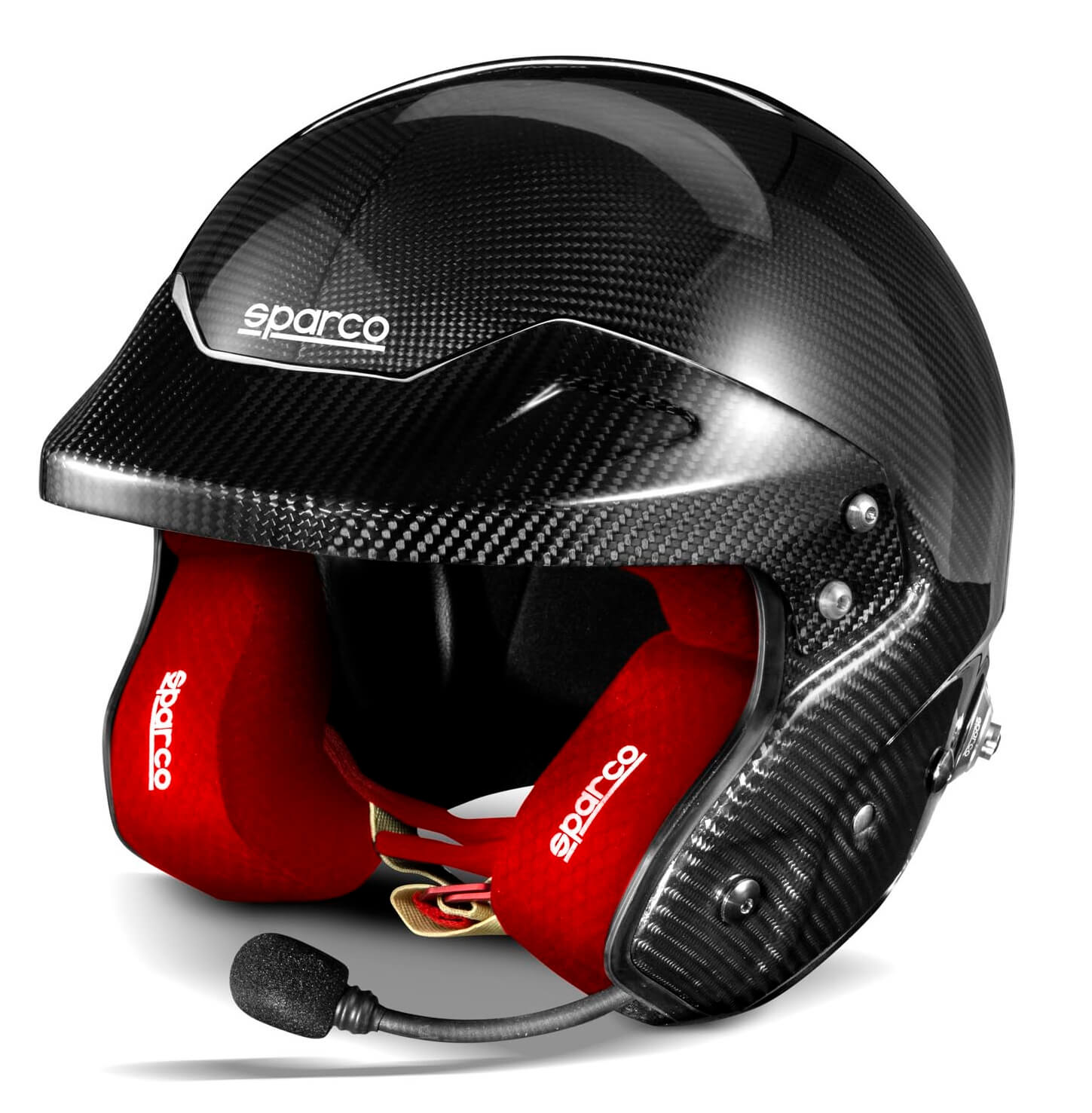 SPARCO 003371ZRS0XS PRIME RJ-i Racing helmet, open-face, FIA/SNELL SA2020, carbon/red, size XS (53-54) Photo-0 