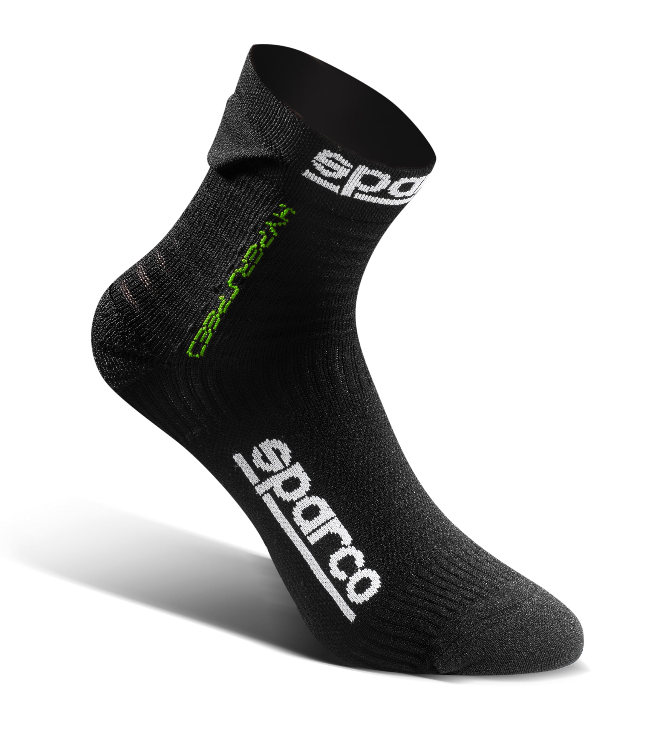 SPARCO 01290NRVF4647 Driving socks HYPERSPEED, black/green, size 46/47 Photo-0 
