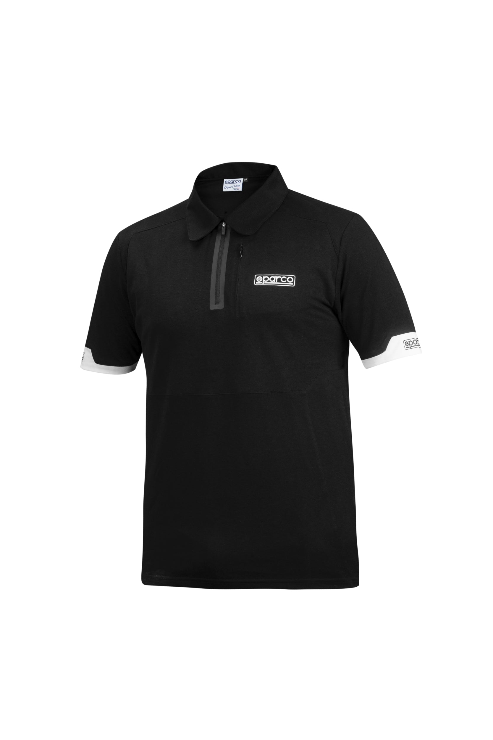 SPARCO 01367NR0XS POLO ZIP, black, size XS Photo-0 