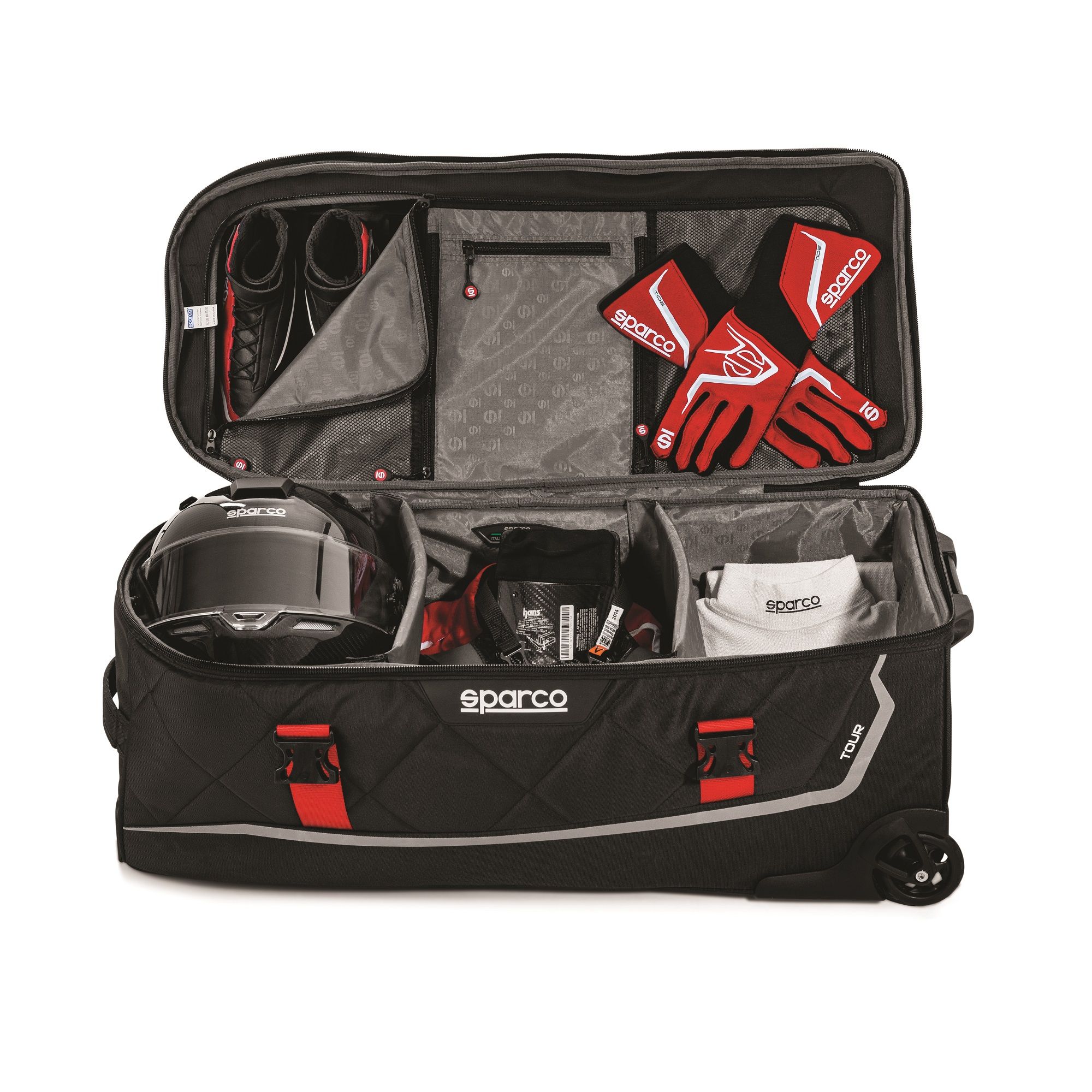 SPARCO 016437MRRS Travel bag MARTINI RACING TOUR, black/red Photo-1 