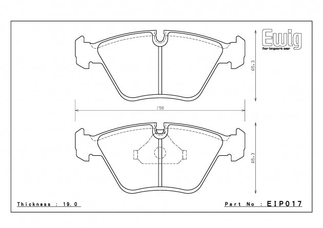 ENDLESS EIP017CCRg Front brake pads AUDI 80/100/BMW E46/E39/M3 E36/M COUPE Z3/M ROADSTER Z4 Photo-0 