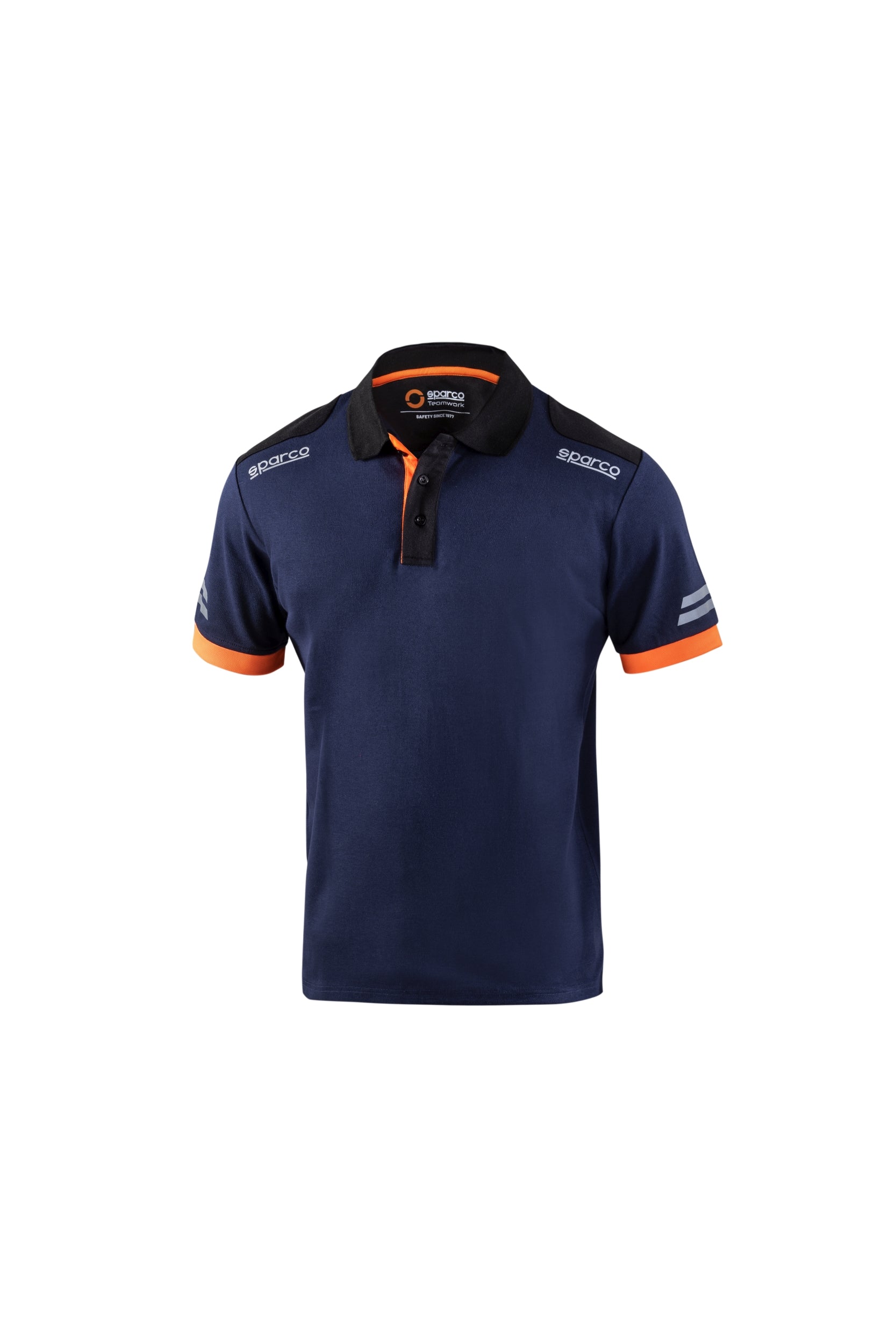 SPARCO 02415BMAF2M TECH Polo, navy blue/fluo orange, size M Photo-0 