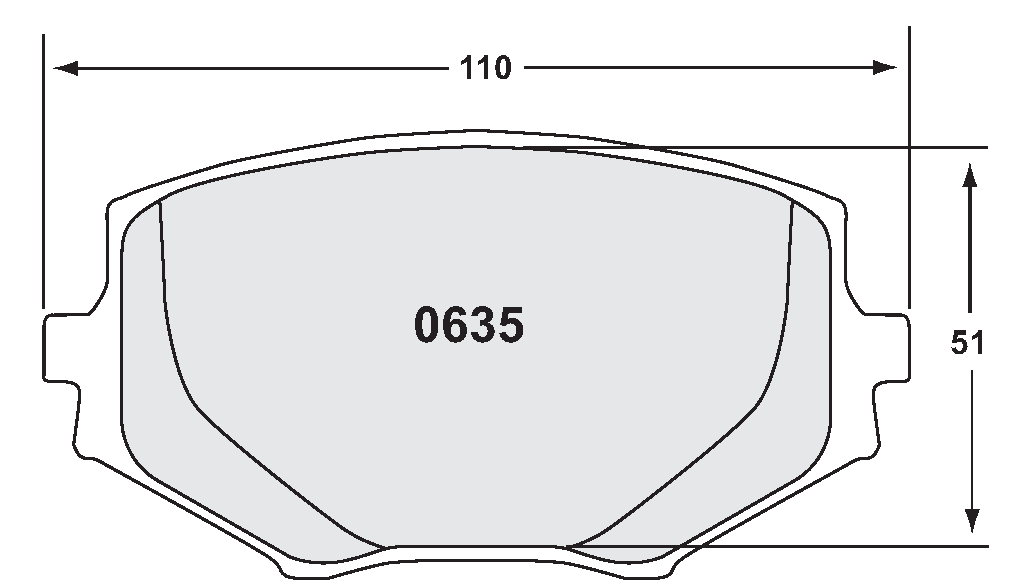 PFC 0635.14.13.44 0635 RACE PAD SET - 14 CMPD 13 MM Brake pads Race Photo-0 