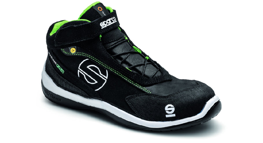 SPARCO 0751547NRVF Mechanic shoes Racing Evo, black/green, size 47 Photo-0 