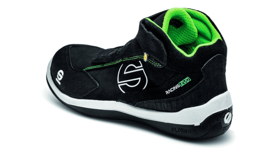 SPARCO 0751538NRVF Mechanic shoes Racing Evo, black/green, size 38 Photo-1 
