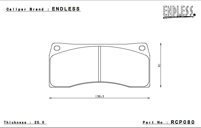 ENDLESS EP080CCRg Brake pads Photo-0 