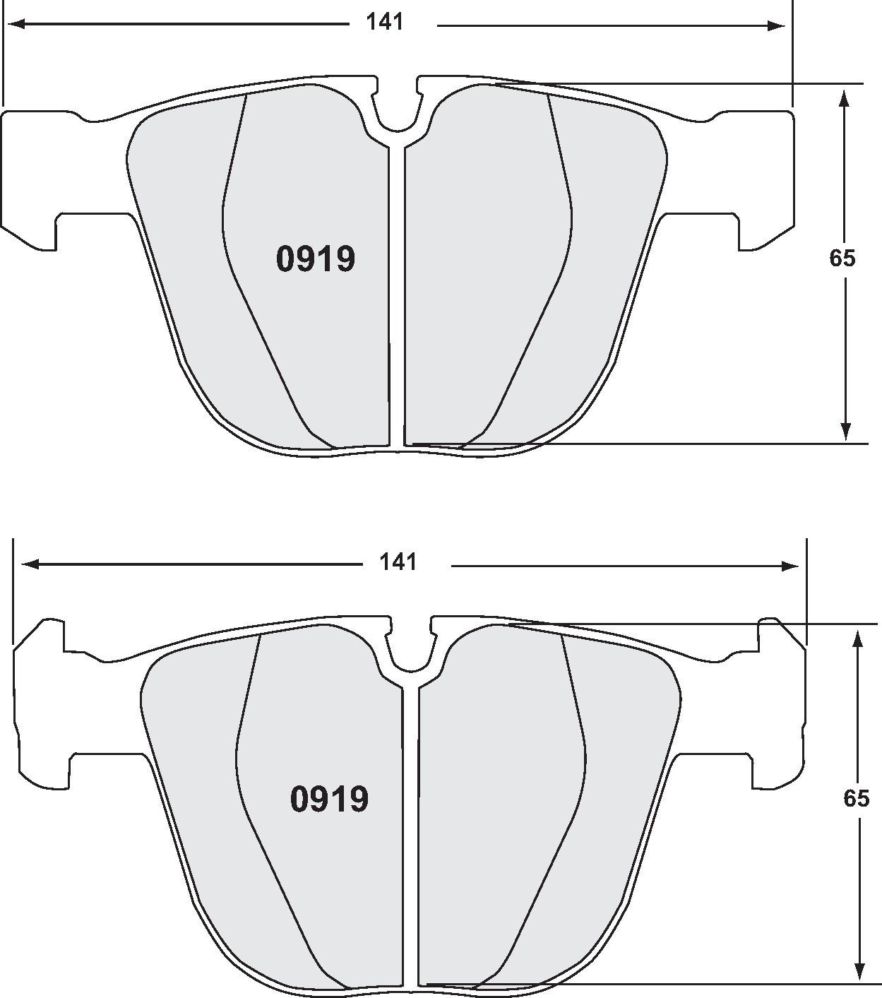 PFC 0919.08.16.44 Rear brake pads RACE 08 CMPD 16mm BMW M3 E90/E92/E96 Photo-0 