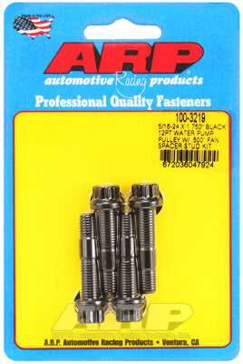 ARP 100-3219 Water Pump Pulley Stud Kit for 5/16-24 X 1.750˝. 8740. black oxide. 12pt (fits 0.500˝ fan spacer) Photo-0 