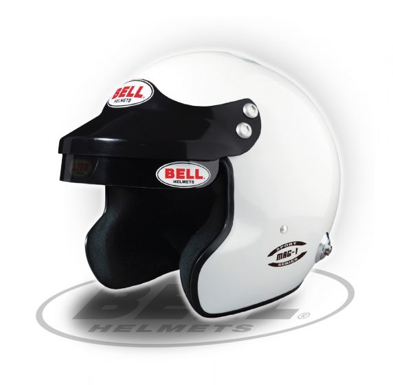 BELL 1426052 (23600104) Racing helmet MAG-1 open-face, FIA8859, HANS, white, size MED (58-59) Photo-0 