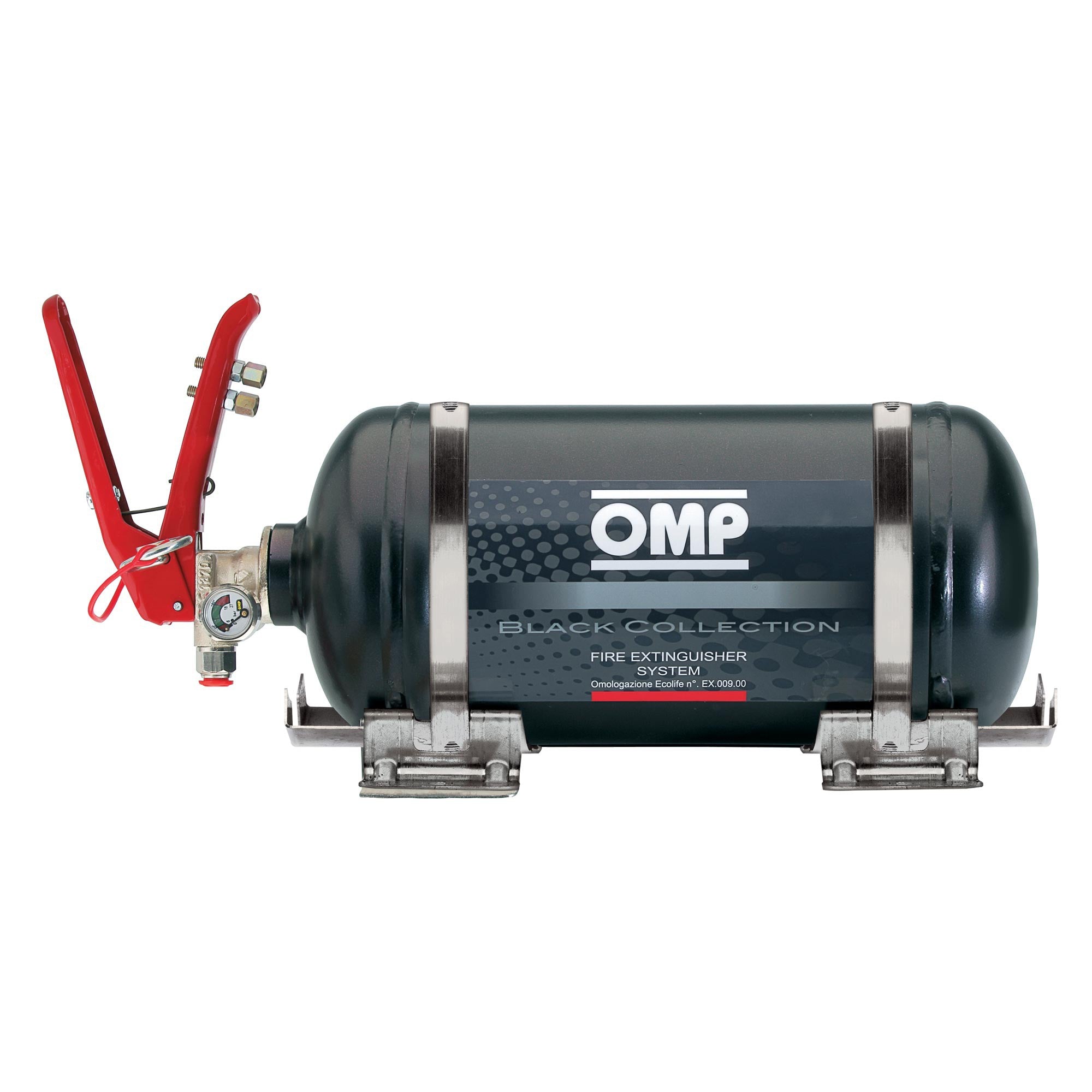 OMP CM0-FST1-A01 (CMFST1) Extinguisher system (FIA, formula) CMFST1, mechanic, steel, 2,8l, diam.130mm, AFFF Photo-0 