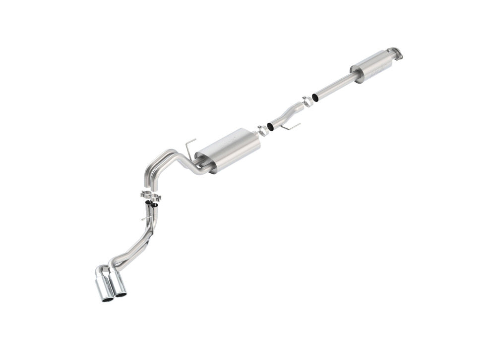 BORLA 140618 Cat Back Exhaust System, F-150 EcoBoost® 2.7 / 3.5L (turbo), V8-5.0L, Ext.Cab, St. Bed (78.8") Crew Cab Short Bed (67.0)(145" WB), Tip №18, 2015-16, sound S-Type Photo-0 