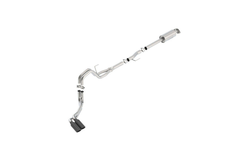 BORLA 140619BC Cat Back Exhaust System, F-150 EcoBoost® 2.7 / 3.5L (turbo), V8-5.0L, Ext.Cab, St. Bed (78.8") Crew Cab Short Bed (67.0)(145" WB), Tip №50, 2015-16, sound ATAK Photo-0 