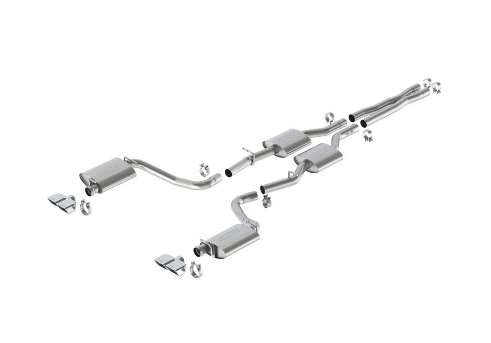 BORLA 140627 Cat Back Exhaust System, Challenger R / T V8-5.7L RWD, Tip №43, 2015-16, sound S-Type Photo-1 