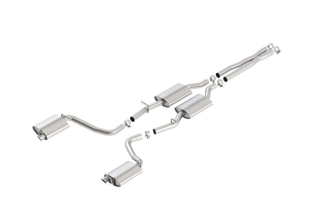 BORLA 140636 Cat-Back Exhaust System, 300C / Charger R / T V8-5.7L RWD, Nozzle # 44, 2015, S-Type Sound Photo-0 