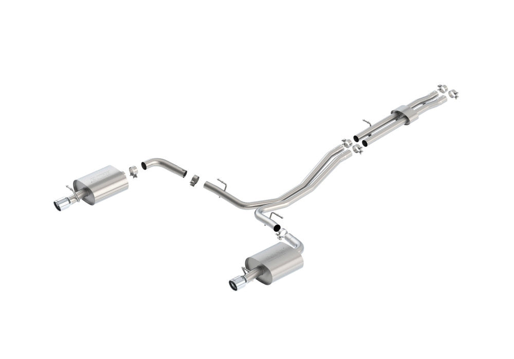 BORLA 140656 Cat Back Exhaust System, Explorer 3.5L EcoBoost® AWD, Tip №35, 2012-15, sound S-Type Photo-0 