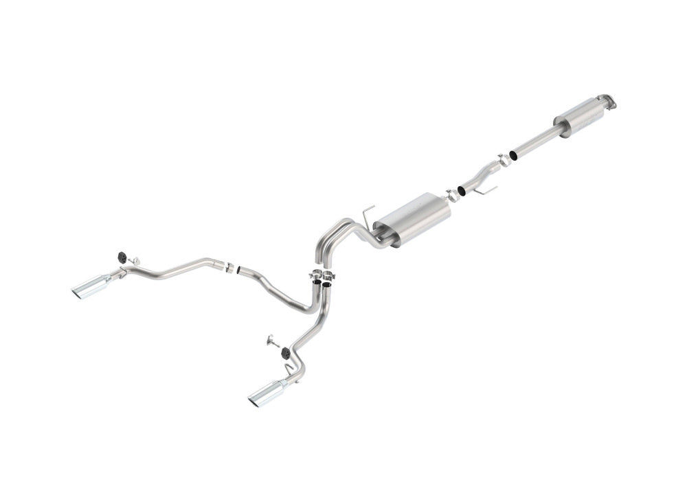 BORLA 140614 Cat Back Exhaust System, F-150 EcoBoost® 2.7 / 3.5L (turbo), V8-5.0L, Ext.Cab, St. Bed (78.8") Crew Cab Short Bed (67.0)(145" WB), Tip №36, 2015-16, sound Touring Photo-0 