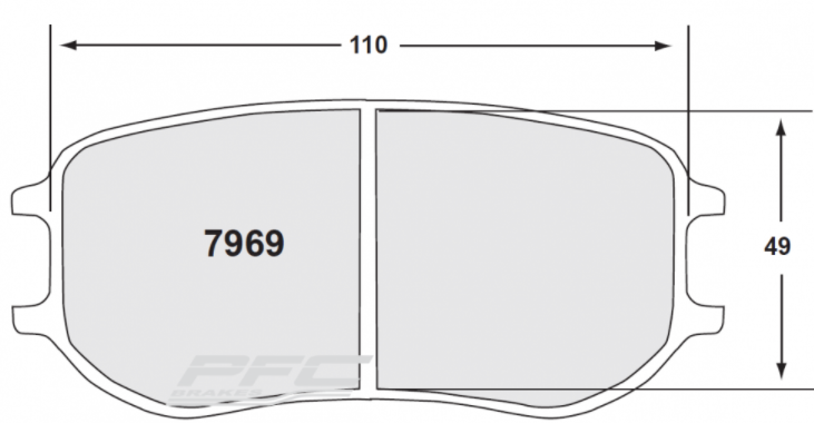 PFC 7969.12.26.44 Rear Brake Pads for PORSCHE Cayman GT4 Clubsport GT4CS / 991 Cup ZR68 Caliper (12 Compound, 26 mm) Photo-0 