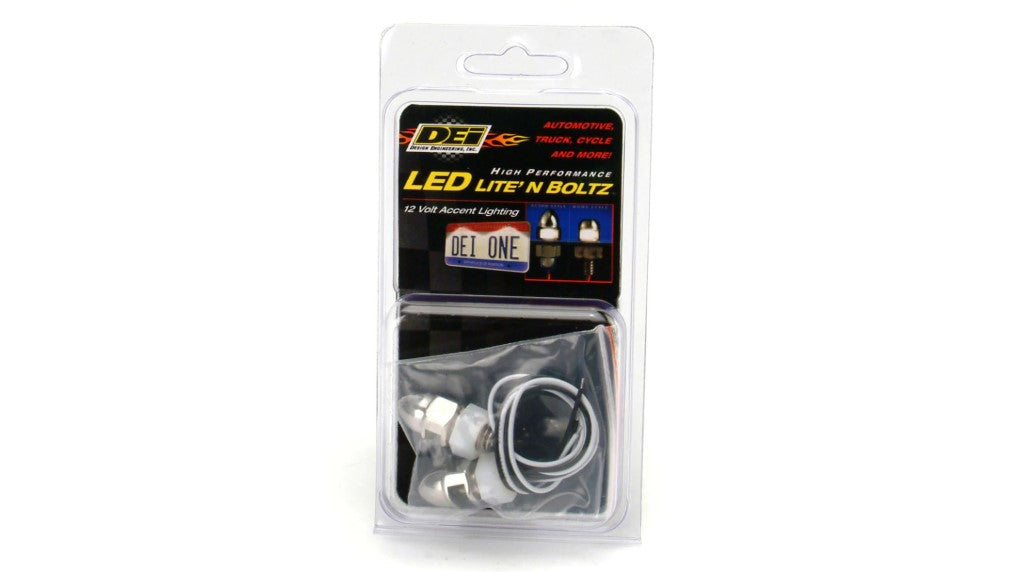DEI 030311 LED Lite'N Boltz LED Lite'N Boltz License Plate Lighting Acorn Head 2-pc Polished Photo-0 