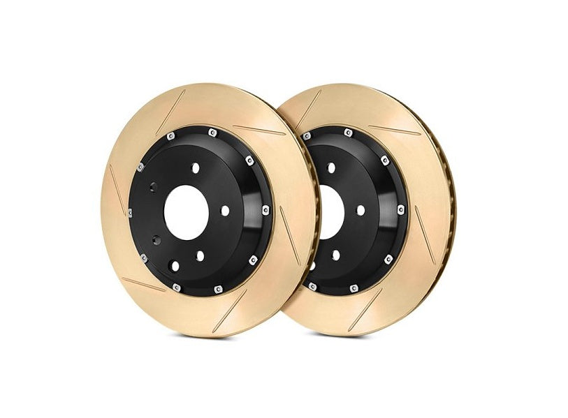 STOPTECH 81.658.9931 Front 2PC AeroRotor & Hat Pair Slotted Zinc Coated NISSAN GT-R 2009-2011 Photo-0 