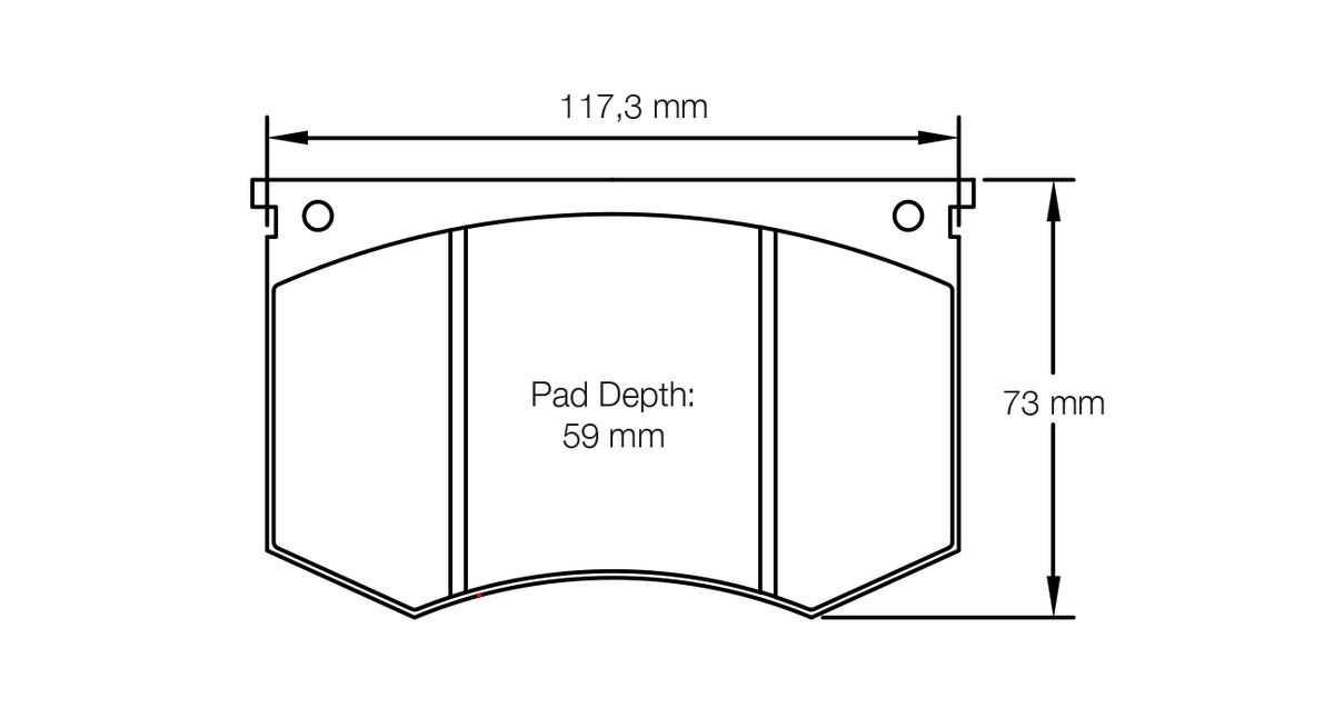 PAGID 1191-RSH29E Front Brake Pads for LAMBORGHINI 350 GT / 400 GT / Miura Photo-0 